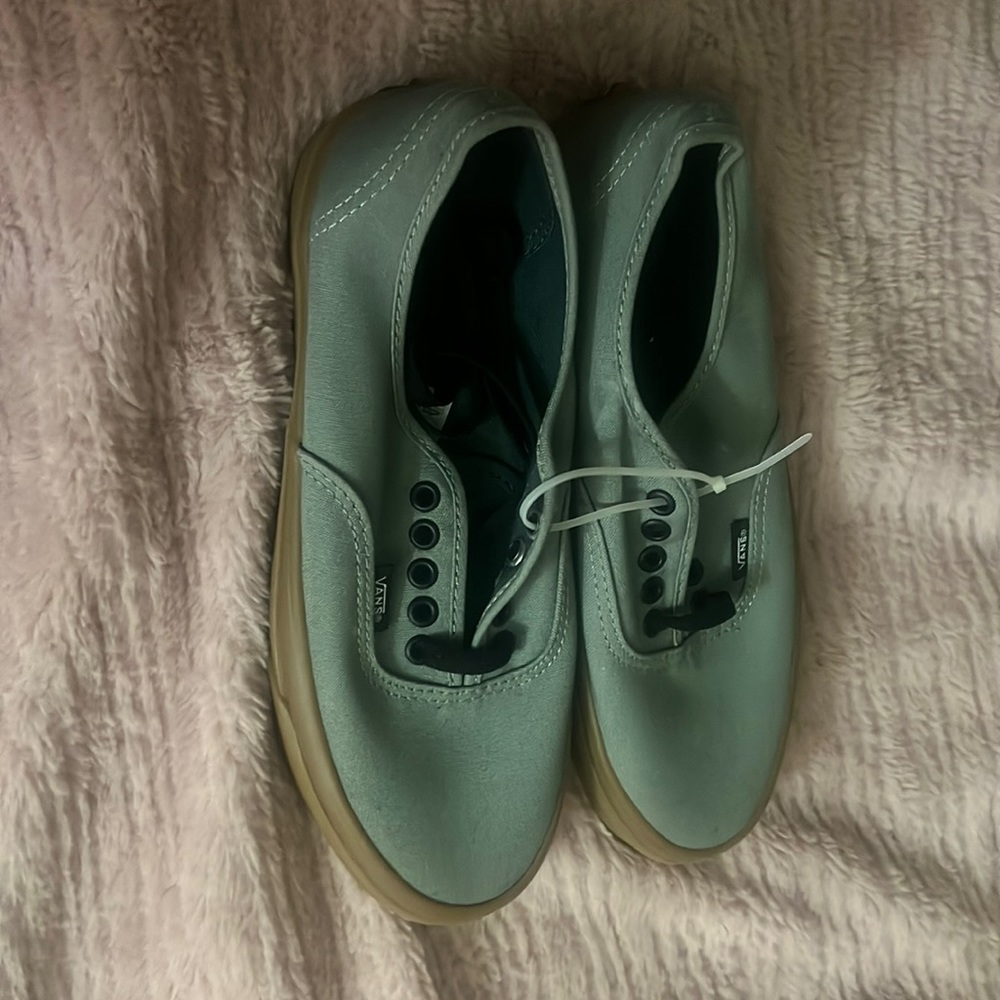 Vans Light Mint Low-Top Sneakers with Gum Sole